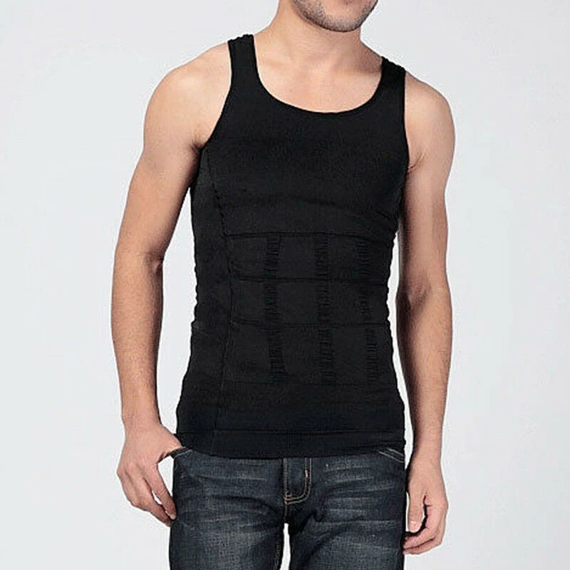 Body Shaper Men Slimming Tummy Shapewear Vest Belly Control Shirt Corset Waist Trainer Cincher Mens Underwear 2019 New | Мужская одежда