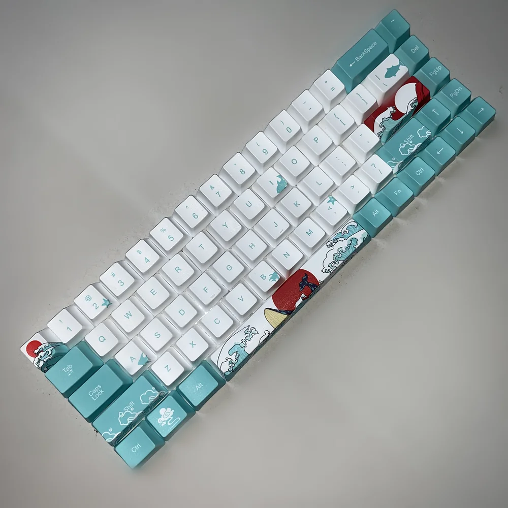 Japanese Coral Sea Keycaps 104 OEM Profile PBT 5-faced Dye-subbed 6064 68 Key Cap For MX Switches Mechanical Gaming Keyboard
Japanese Coral Sea Keycaps 104 OEM Profile PBT 5-faced Dye-subbed 6064 68 Key Cap For MX Switches Mechanical Gaming Keyboard