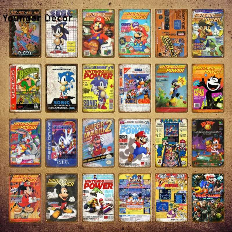 Японский постер для видеоигр Nintendo Power Super Mario настенный стикер Sega Gaming Gamer настенная