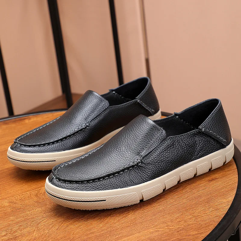 Newly Men's Genuine Leather Shoes Size 38-47 Head Leather Soft Anti-slip Driving Shoes Man Spring Leather Shoes 567
Newly Men's Genuine Leather Shoes Size 38-47 Head Leather Soft Anti-slip Driving Shoes Man Spring Leather Shoes 567
