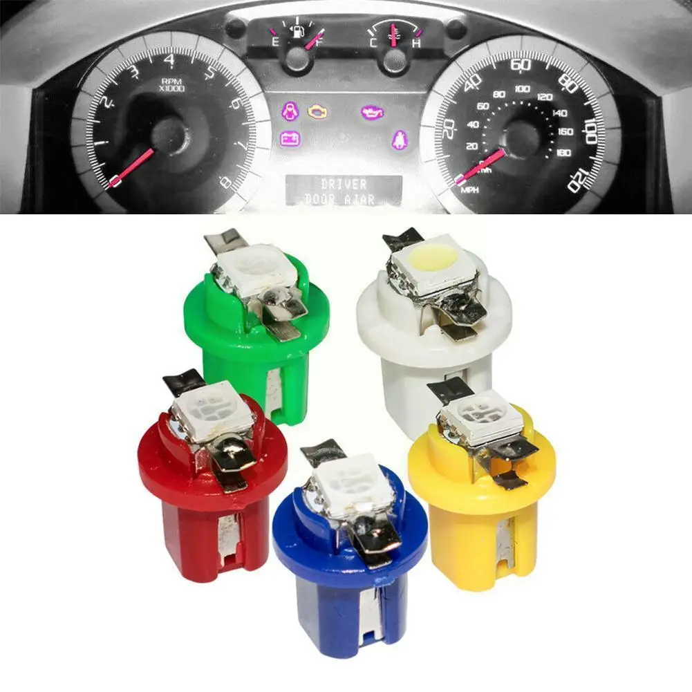 10 шт./лот B8 T5 Высокое качество 5050 1 SMD СВЕТОДИОДНЫЙ инструмент 12 В DC лампы с клиновидным цоколем 6 цветов панели приборной панели автомобиля G5R7
10 шт./лот B8 T5 Высокое качество 5050 1 SMD СВЕТОДИОДНЫЙ инструмент 12 В DC лампы с клиновидным цоколем 6 цветов панели приборной панели автомобиля G5R7