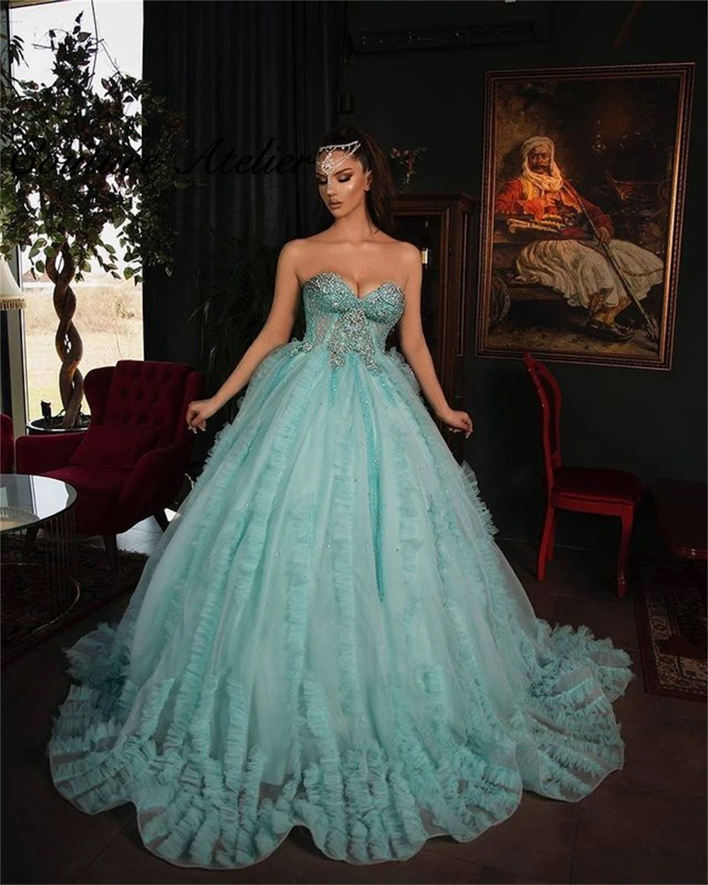 Princess Evening Dresses For Women A Line Formal Dress Prom Gowns Wedding Party Gown Sweetheart robe de fiesta
Princess Evening Dresses For Women A Line Formal Dress Prom Gowns Wedding Party Gown Sweetheart robe de fiesta