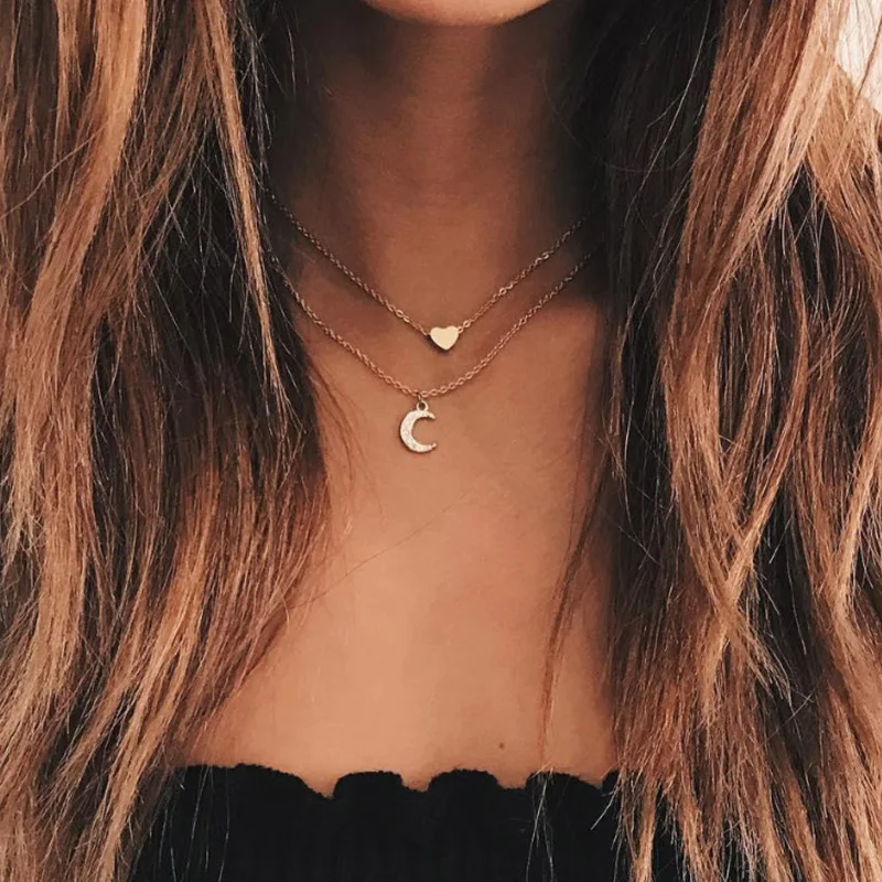 HI MAN Bohemian Simple Heart Moon Pendant Multilayer Necklace Female Summer Beach Casual Jewelry Accessories Girlfriend Gift
HI MAN Bohemian Simple Heart Moon Pendant Multilayer Necklace Female Summer Beach Casual Jewelry Accessories Girlfriend Gift
