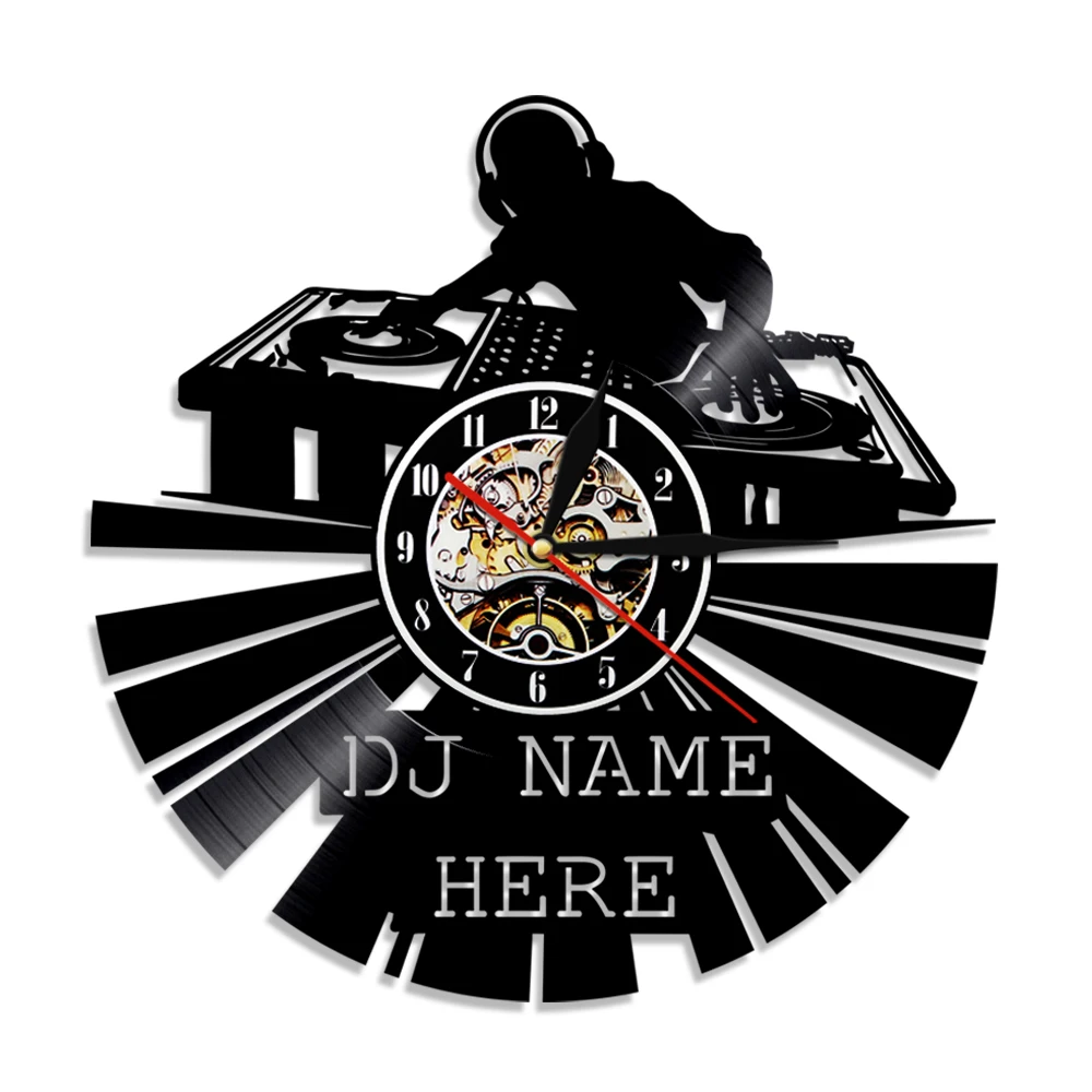 Настенные часы DJ Mixer с виниловой пластиной современные светодиодсветодиодный
