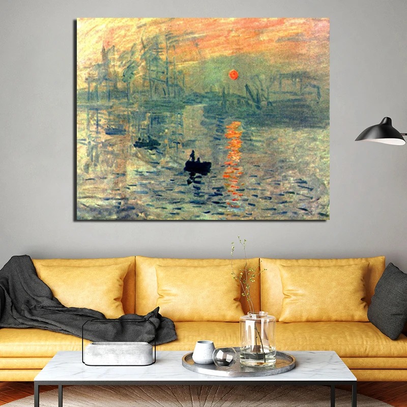 Claude Monet Rising Sun Canvas Painting Prints Living Room Home Decoration Modern Wall Art Oil Painting Posters Pictures Artwork
Claude Monet Rising Sun Canvas Painting Prints Living Room Home Decoration Modern Wall Art Oil Painting Posters Pictures Artwork