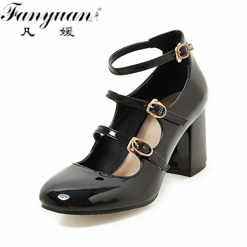 Fanyuan Women Mary Jane Shoes Women's Summer Lolita Shoes Thick High heel Buckle Female High Top Shoe Ankle Strap Leather shoes
Fanyuan Women Mary Jane Shoes Women's Summer Lolita Shoes Thick High heel Buckle Female High Top Shoe Ankle Strap Leather shoes