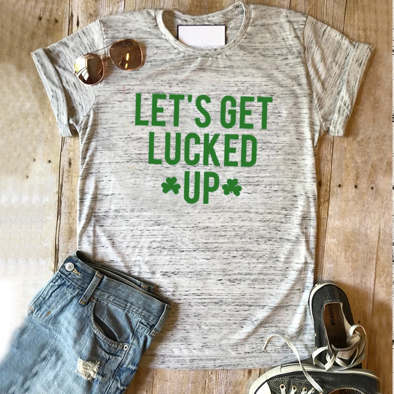 Women Shamrock Fashion Top Girls Drinking Tee Plus Size Womens Let's Get Lucked Up Shirt 2020 St Patrick's Tshirt New 2020
Women Shamrock Fashion Top Girls Drinking Tee Plus Size Womens Let's Get Lucked Up Shirt 2020 St Patrick's Tshirt New 2020
