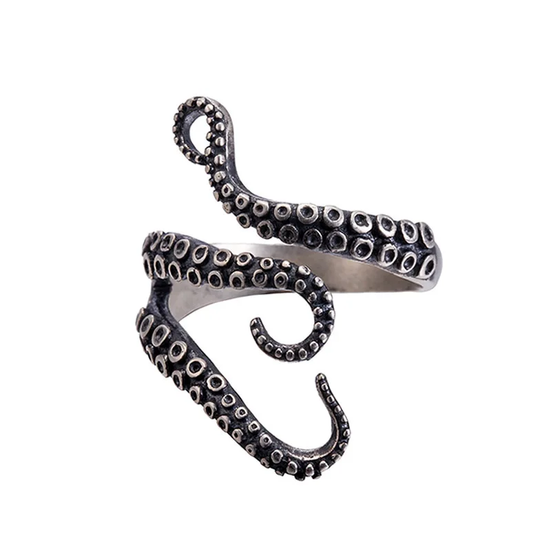 Dark Night Workshop Punk New Octopus Ring Stainless Steel Titanium Steel Open Ring Factory Wholesale European and American Retro
Dark Night Workshop Punk New Octopus Ring Stainless Steel Titanium Steel Open Ring Factory Wholesale European and American Retro