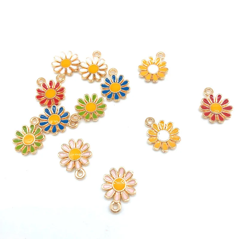 Wholesale 10PCS Beauty Lady Jewelry Gold Tone Sunflower Great Enameled Daisy Shape Alloy Charm Necklace Pendants Jewelry Crafts
Wholesale 10PCS Beauty Lady Jewelry Gold Tone Sunflower Great Enameled Daisy Shape Alloy Charm Necklace Pendants Jewelry Crafts