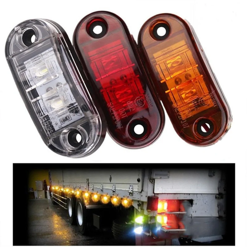 100 Pcs Car Truck Side Signal Light Yellow Red White Strobe Warning Lamp Night Safe Driving Lamps for Trailers Trucks Universal 
100 Pcs Car Truck Side Signal Light Yellow Red White Strobe Warning Lamp Night Safe Driving Lamps for Trailers Trucks Universal