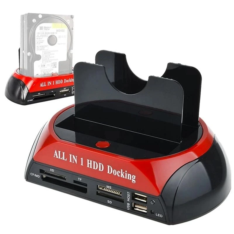 

Док-станция для жестких дисков с двумя слотами USB 3,0 на SATA IDE HDD док-станция с кардридером для 2,5 3,5 дюймов IDE станция