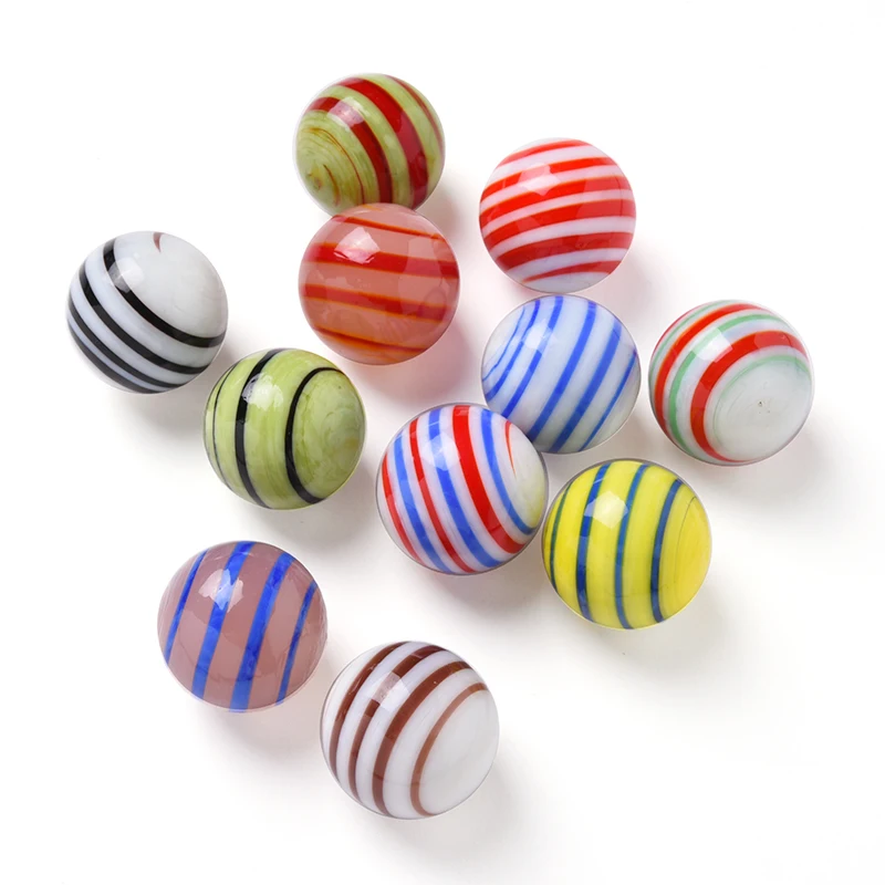 

11PCS/Set 20MM Glass Ball Cream Console Game Pinball Small Marbles Pat Toys Parent- Child Beads Bouncing Ball