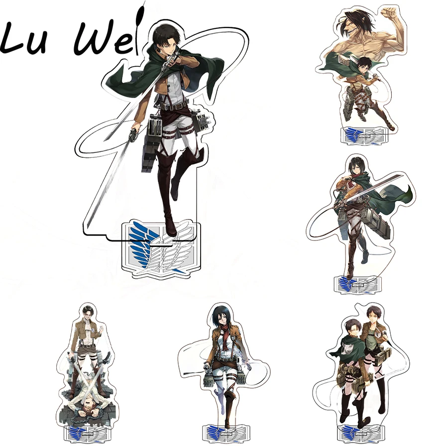 

Anime Figure Attack on Titan Double Sided Acrylic Stand Model Plate Desk Decor Standing Sign Shingeki no Kyojin for Friend Gifts