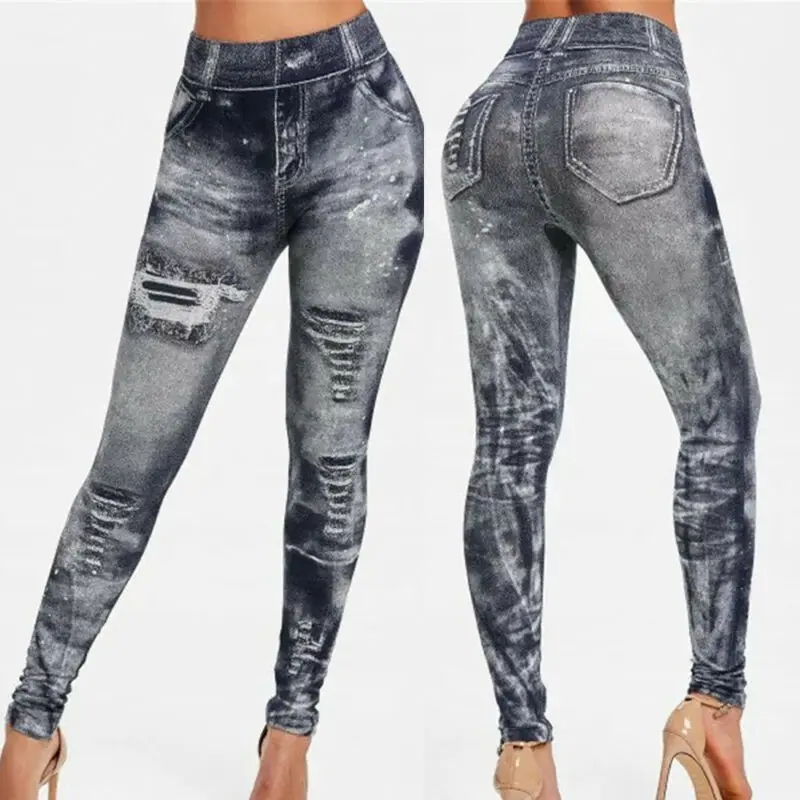 Women Skinny Slim Denim Look Jeans Long Pants Stretchy Trousers Female High Waist Print Pencil Pants
Women Skinny Slim Denim Look Jeans Long Pants Stretchy Trousers Female High Waist Print Pencil Pants