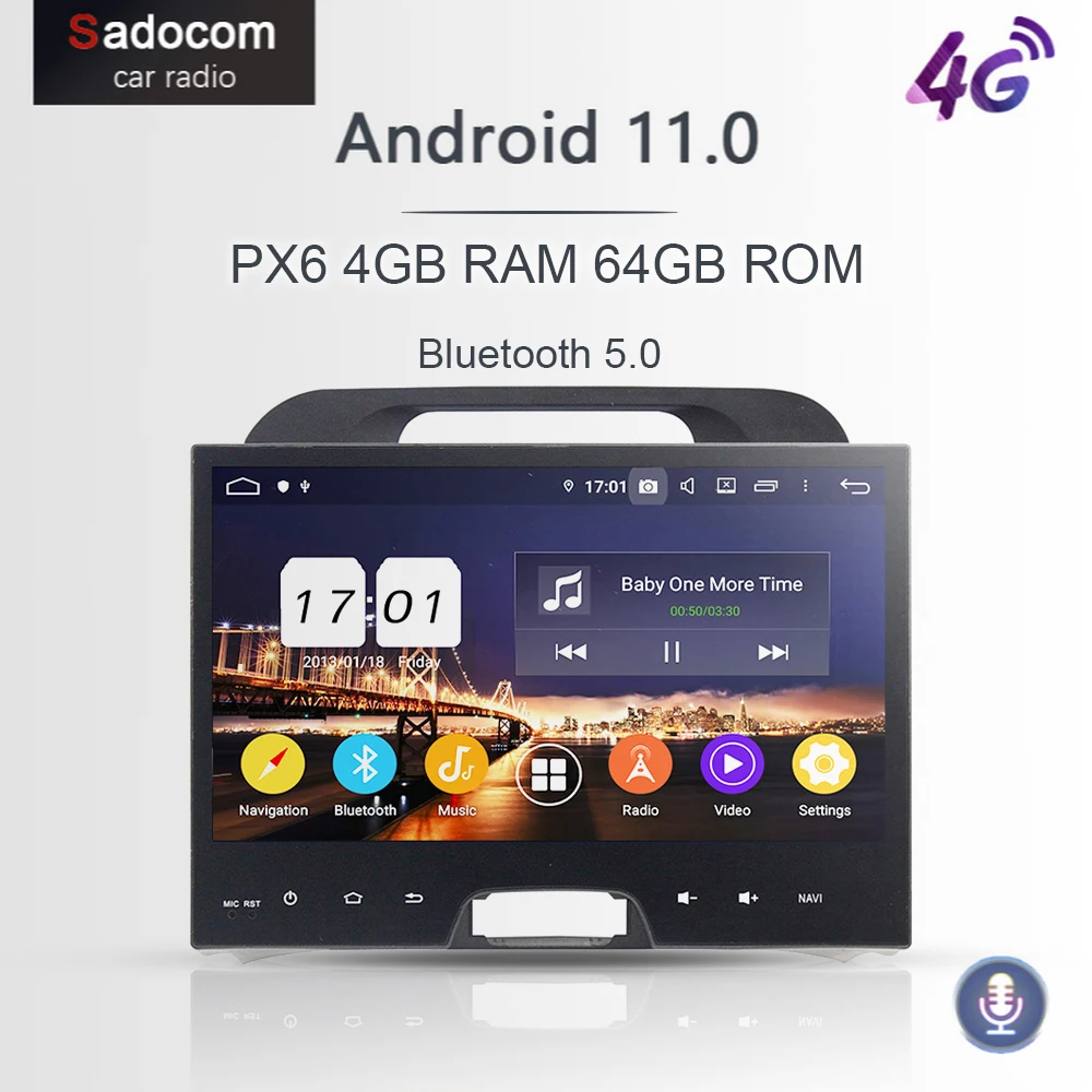 PX6 DSP 10.1" TDA7851 Android 11.0 4G RAM 8Core car radio 5.0 Wifi GPS Car DVD Player RDS autoradio For kia Sportage 2010 - 2014
PX6 DSP 10.1" TDA7851 Android 11.0 4G RAM 8Core car radio 5.0 Wifi GPS Car DVD Player RDS autoradio For kia Sportage 2010 - 2014