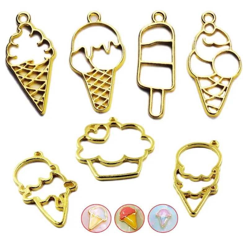 7 Pcs/set Crafts Making Epoxy Border UV Metal Hollow DIY Jewelry Accessories Material Ice Cream Cone Shape Frame
7 Pcs/set Crafts Making Epoxy Border UV Metal Hollow DIY Jewelry Accessories Material Ice Cream Cone Shape Frame