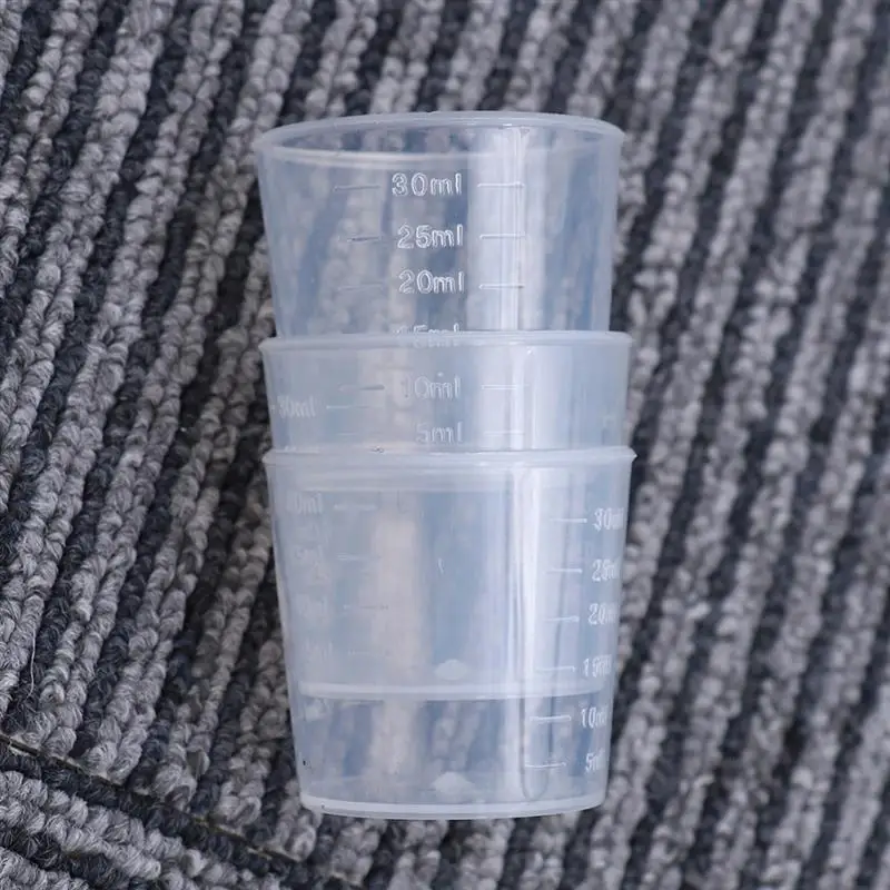 30ml Plastic Graduated Cups Measuring Scale Cups Transparent Liquid Container for Mixing Paint Stain Epoxy Resin
30ml Plastic Graduated Cups Measuring Scale Cups Transparent Liquid Container for Mixing Paint Stain Epoxy Resin