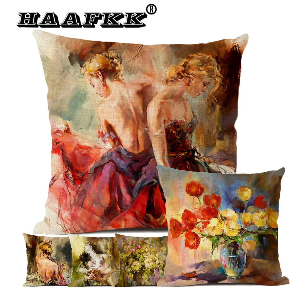 Ballet girl pattern cushion cover sofa decorative pillow 45x45cm high quality flax auto office accessories
Ballet girl pattern cushion cover sofa decorative pillow 45x45cm high quality flax auto office accessories
