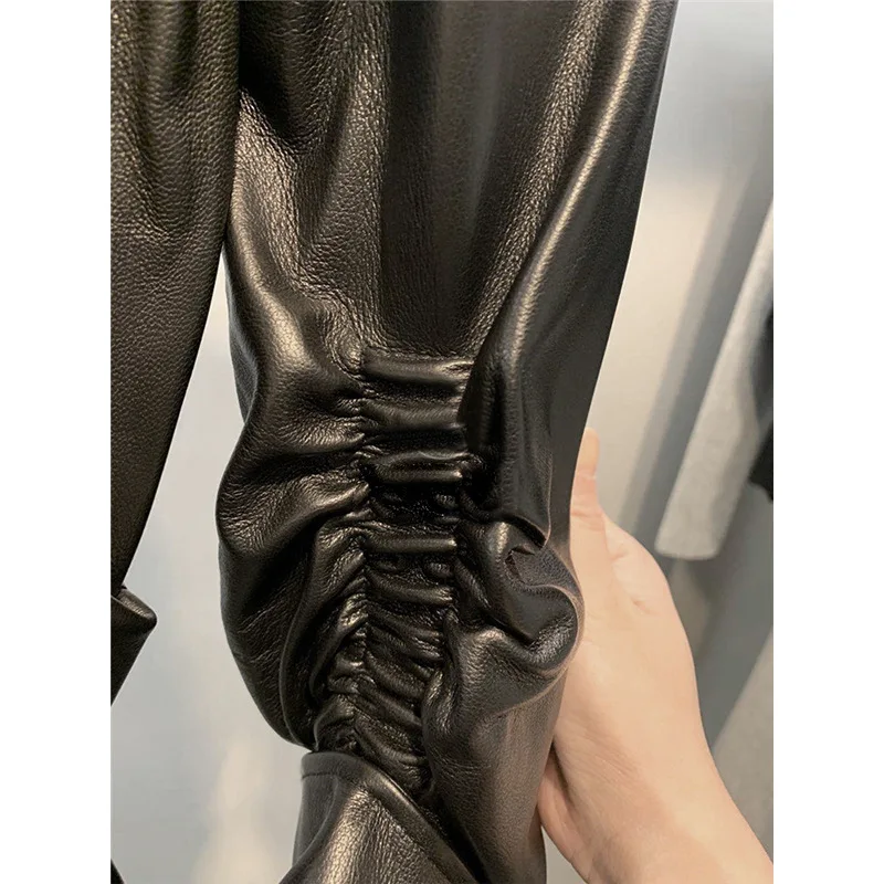 Jacket 2021 Women Autumn and Winter New Irregular Sleeves Pleated Leather Shirt Jacket Women 
Jacket 2021 Women Autumn and Winter New Irregular Sleeves Pleated Leather Shirt Jacket Women