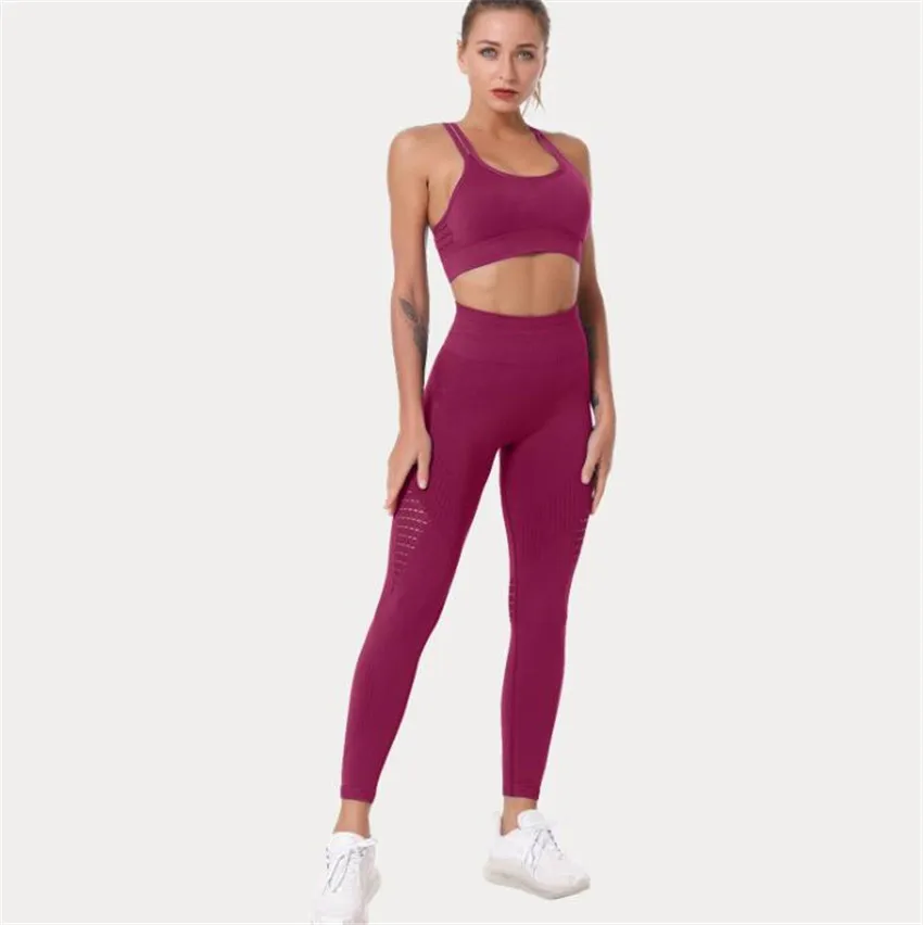 2021 Gym Yoga Set Women Gym Sets 2 Piece Gym Hollow Out Workout Clothes for Women Sportswear Fitness Clothing Sports Active Wear
2021 Gym Yoga Set Women Gym Sets 2 Piece Gym Hollow Out Workout Clothes for Women Sportswear Fitness Clothing Sports Active Wear