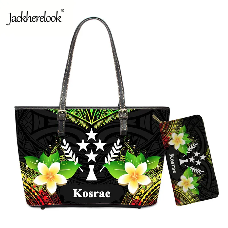 Jackherelook Kosrae Plumeria Polynesian Pattern Female PU Leather Shoulder Bag Card Holder Wallet Set Women's Tote Handle Bag
Jackherelook Kosrae Plumeria Polynesian Pattern Female PU Leather Shoulder Bag Card Holder Wallet Set Women's Tote Handle Bag
