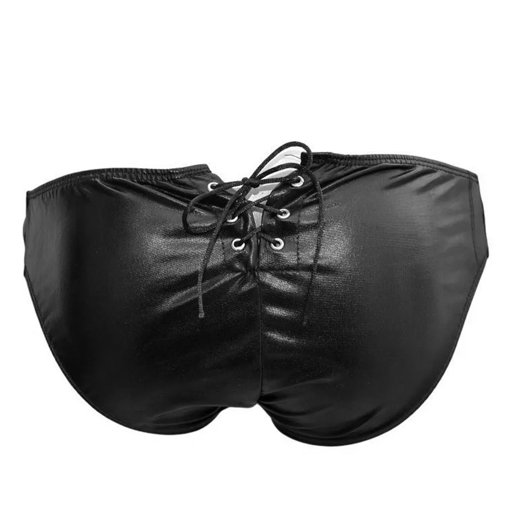 Men Sexy Underwear Faux Leather Boxer Shorts Low Waist Pouch Underpants Bandage Nightclub Wear Clothes Fashion Bottom Male Pants
Men Sexy Underwear Faux Leather Boxer Shorts Low Waist Pouch Underpants Bandage Nightclub Wear Clothes Fashion Bottom Male Pants