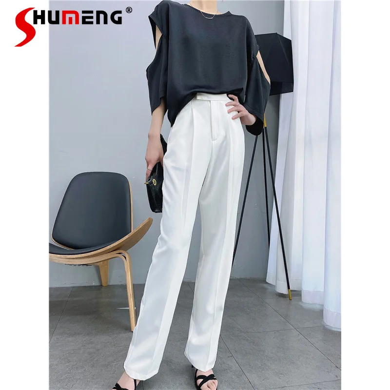 2021 Summer New White Loose Slimming Suit Wide-Leg Casual Pants Women's Fashion High Waist Drooping Straight Mop Casual Trousers
2021 Summer New White Loose Slimming Suit Wide-Leg Casual Pants Women's Fashion High Waist Drooping Straight Mop Casual Trousers