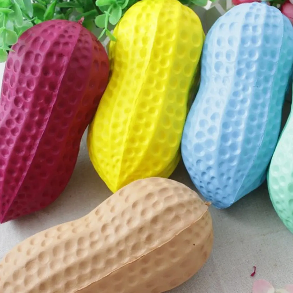 

Slime Toys Big Peanut Squishy Slow Rising Squeeze Phone Straps Ballchains Decompression Toys Stress Ball Casual Color