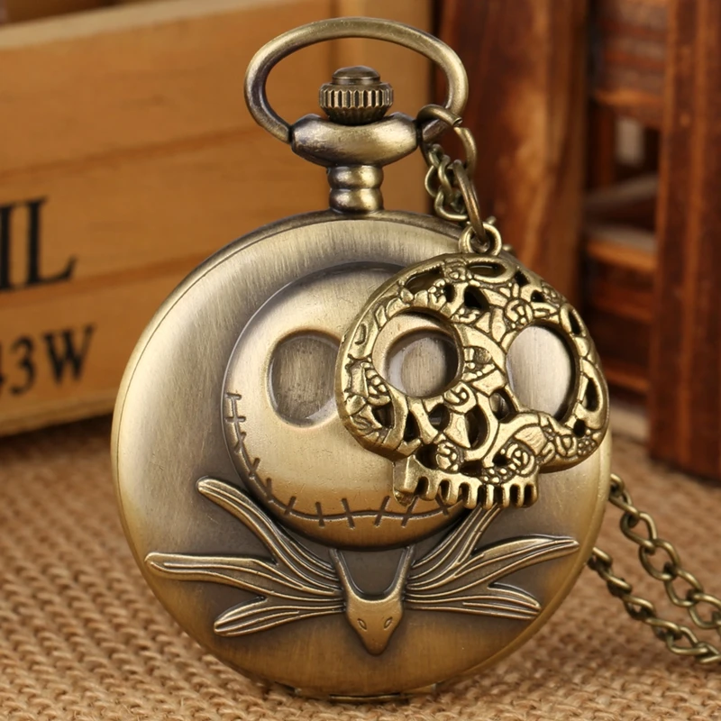 Tim Burton The Nightmare Before Christmas Quartz Pocket Watch Jack Skellington Pendant Retro Bronze Jewelry Fob Necklace Watches
Tim Burton The Nightmare Before Christmas Quartz Pocket Watch Jack Skellington Pendant Retro Bronze Jewelry Fob Necklace Watches