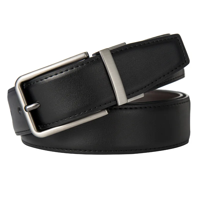 New Men's Pin Buckle Belt Rotating Buckle Double-Sided Genuine Leather Belt Casual All-Match Trouser Belt
New Men's Pin Buckle Belt Rotating Buckle Double-Sided Genuine Leather Belt Casual All-Match Trouser Belt