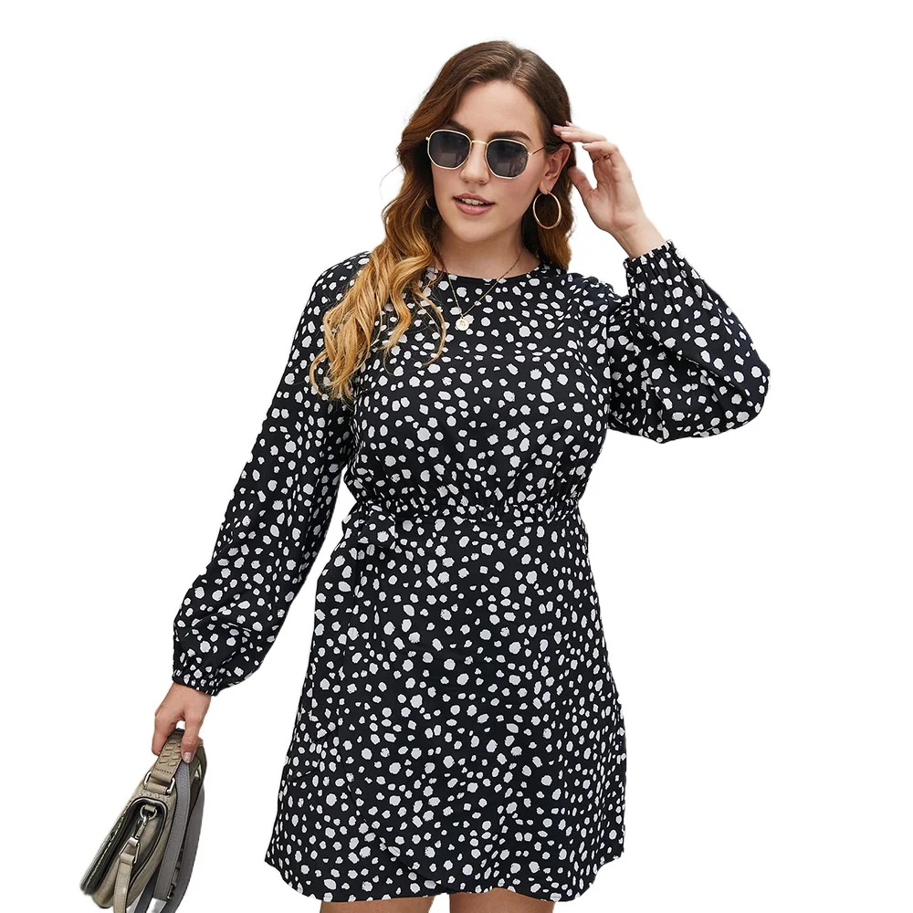 2021 New Women Long Sleeve Round Neck Spring Summer Print Plus Size Dress Lady Casual A-line Slim Waist Dresses Women's Fashion
2021 New Women Long Sleeve Round Neck Spring Summer Print Plus Size Dress Lady Casual A-line Slim Waist Dresses Women's Fashion