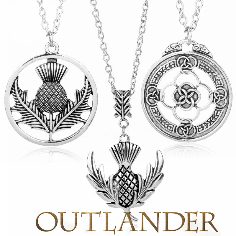 

10 видов стилей Outland ювелирных изделий ожерелье цепочка с шотландским расторопши ожерелья и кулоны винтажные аксессуары цепь колье для женщ...