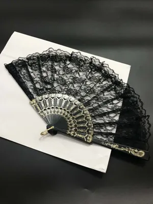 Cute Lolita Dress Vintage Court Chineses Fans Lace Hollow Maid Cosplay Costume Embroidery Folding Fan Stag Performance Accessory
Cute Lolita Dress Vintage Court Chineses Fans Lace Hollow Maid Cosplay Costume Embroidery Folding Fan Stag Performance Accessory