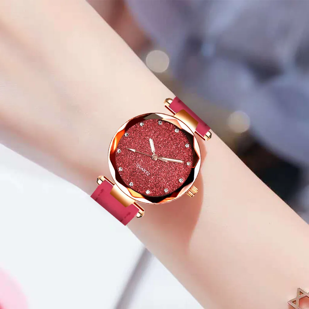 2021 Women Watch Rhinestone Romantic Starry Sky Wristwatch Fashion Ladies Leather Watch Clock Relogio Feminino Montre Femme
2021 Women Watch Rhinestone Romantic Starry Sky Wristwatch Fashion Ladies Leather Watch Clock Relogio Feminino Montre Femme