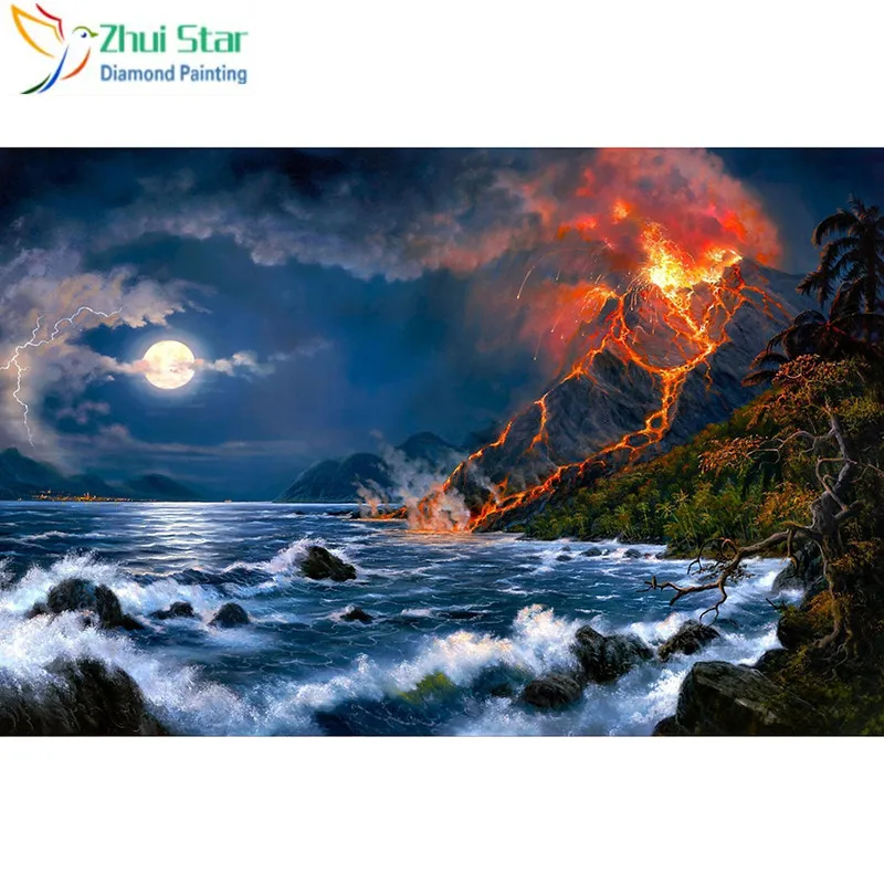 Zhui star Full Square 5D DIY Diamond Painting "Volcanic seawater" Embroidery Cross Stitch Mosaic Home Decor Gif WDY
Zhui star Full Square 5D DIY Diamond Painting "Volcanic seawater" Embroidery Cross Stitch Mosaic Home Decor Gif WDY