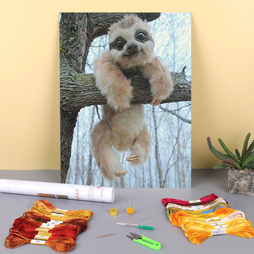 Animal Sloth Printed Canvas 11CT Cross-Stitch Complete Kit DIY Embroidery DMC Threads Handicraft Knitting Handiwork Gift
Animal Sloth Printed Canvas 11CT Cross-Stitch Complete Kit DIY Embroidery DMC Threads Handicraft Knitting Handiwork Gift