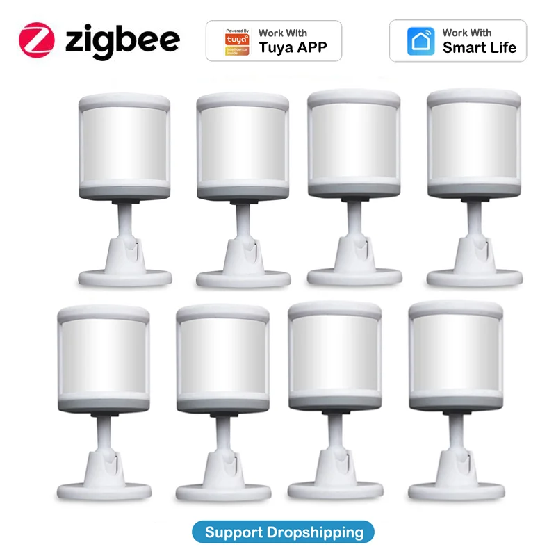 Беспроводной смарт-датчик движения Tuya ZigBee, умный датчик движения с PIR-индикатором, работает с приложением
Беспроводной смарт-датчик движения Tuya ZigBee, умный датчик движения с PIR-индикатором, работает с приложением