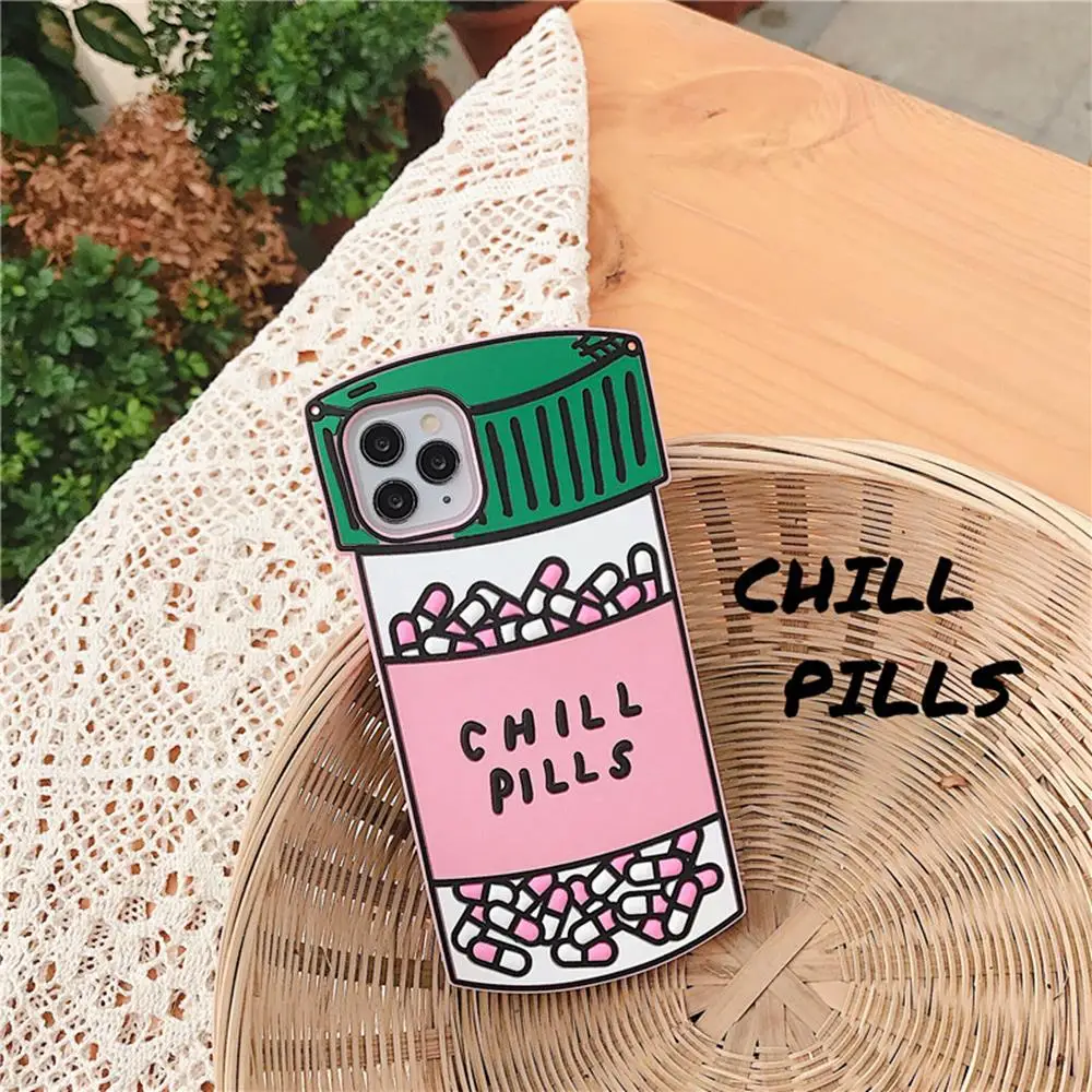 For iPhone12MIni 3D Pink Calm Chill Pills High Quality Silicone Soft cover for iphone 11Pro MAX XS XR 7 8plus X phone back cover
For iPhone12MIni 3D Pink Calm Chill Pills High Quality Silicone Soft cover for iphone 11Pro MAX XS XR 7 8plus X phone back cover