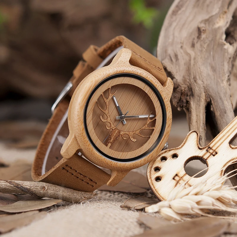 Часы из бамбукового дерева парные кварцевые часы унисекс наручные для мужчин и