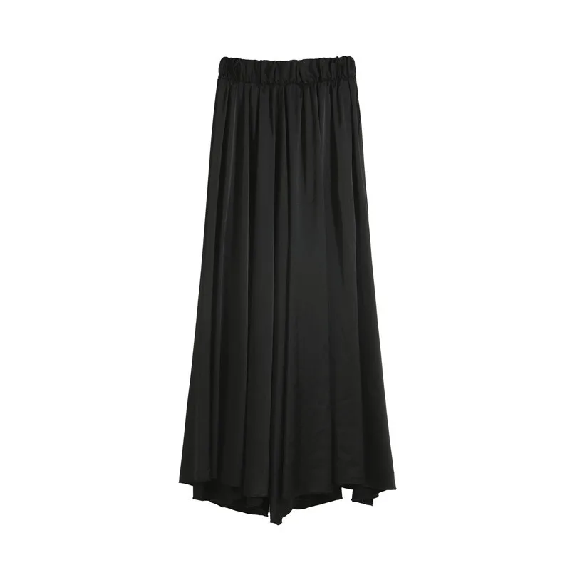 Розовые весенне-летние тонкие широкие брюки Hakama женские модные драпированные