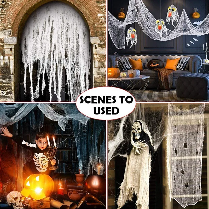 10 Pcs Halloween py Cloth 30 By 72 Inch Freaky Loose Weave py Cloth Fabric Scary Spooky Decoration White
10 Pcs Halloween py Cloth 30 By 72 Inch Freaky Loose Weave py Cloth Fabric Scary Spooky Decoration White