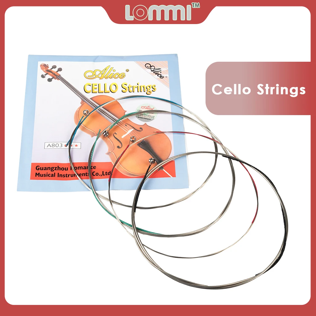LOMMI Alice A803 4/4 Cello Strings Set Cello Strings A/D/G/C Steel Core Nickel Silver Wound Nickel Plated Ball End Alloy Winding
LOMMI Alice A803 4/4 Cello Strings Set Cello Strings A/D/G/C Steel Core Nickel Silver Wound Nickel Plated Ball End Alloy Winding