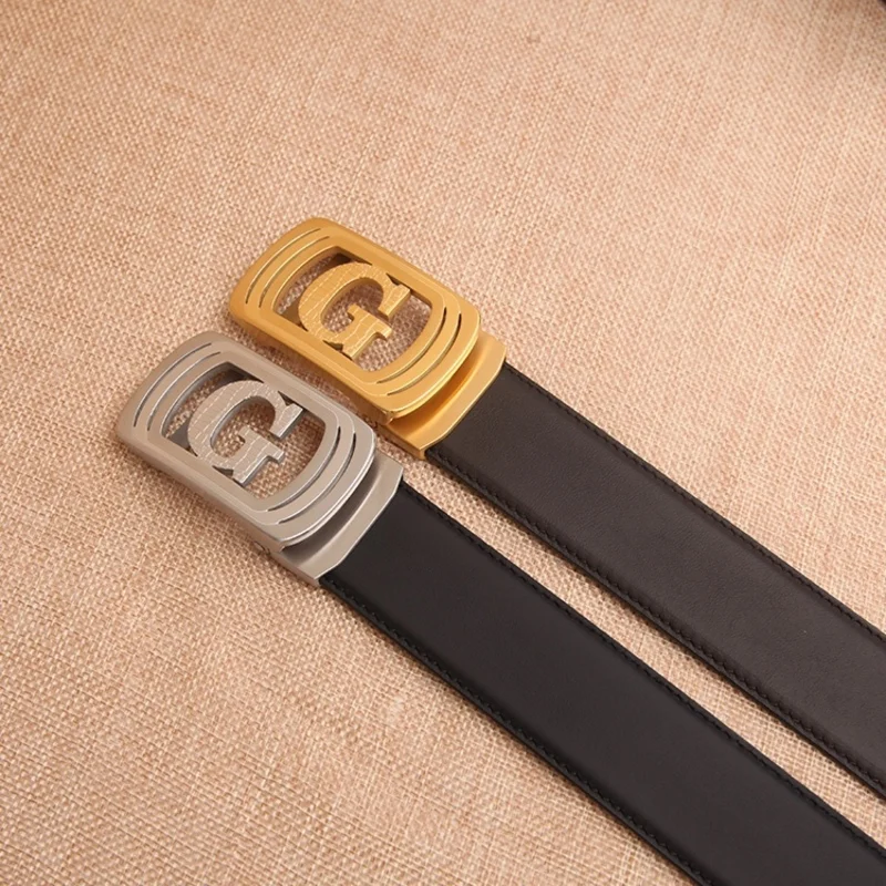 2021 Men Belt Genuine Leather Luxury High Quality G Automatic Buckle Stainless Steel Fashion Business Casual Jeans Accessories
2021 Men Belt Genuine Leather Luxury High Quality G Automatic Buckle Stainless Steel Fashion Business Casual Jeans Accessories