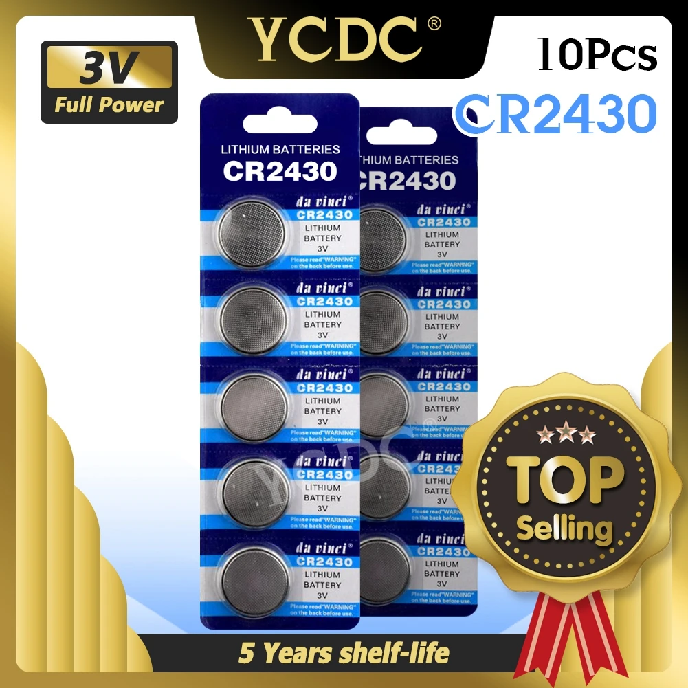 10pieces CR2430 3 Volt Lithium-ion Button Battery CR 2430 ECR2430 KL2430 KCR2430 BR2430 Coin Battery For Watch Calculator
10pieces CR2430 3 Volt Lithium-ion Button Battery CR 2430 ECR2430 KL2430 KCR2430 BR2430 Coin Battery For Watch Calculator