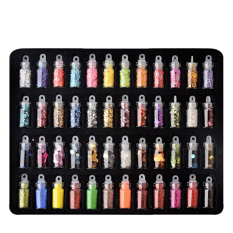 48 Pcs Nail Art Decorations Bottle Glitter Sequins Caviar Nail Art Decals Jewelry UV Gel Polish Manicure set
48 Pcs Nail Art Decorations Bottle Glitter Sequins Caviar Nail Art Decals Jewelry UV Gel Polish Manicure set