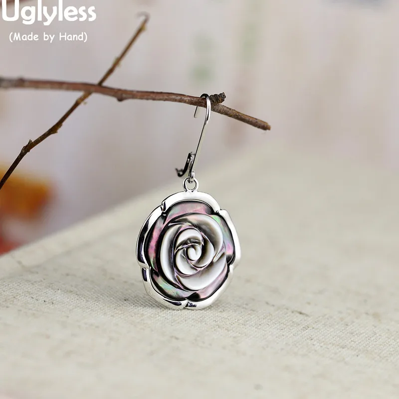 Uglyless Handmade Natural Shell Blooming Rose Flower Earrings for Women Real 925 Sterling Silver Floral Dangle Earrings E1697
Uglyless Handmade Natural Shell Blooming Rose Flower Earrings for Women Real 925 Sterling Silver Floral Dangle Earrings E1697