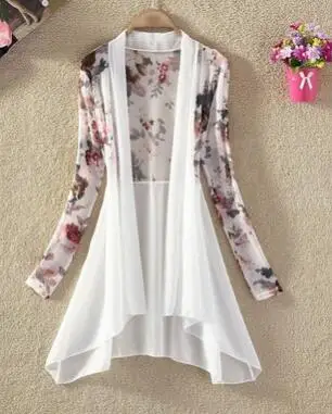 1pcs/lot korean style woman casual print kimono female fashion full long chiffon blouse lady summer beach blouse
1pcs/lot korean style woman casual print kimono female fashion full long chiffon blouse lady summer beach blouse