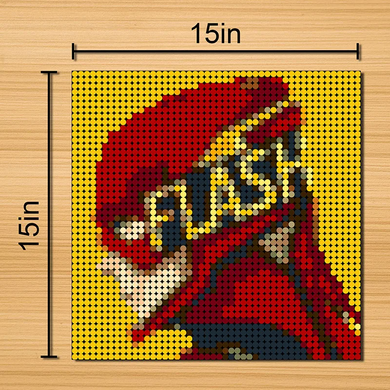 Diy Hero Portrait Series Flash 2304pcs Pixel Mosaic Art Painting Building Blocks Painted Background Decorations Blocks Toys 
Diy Hero Portrait Series Flash 2304pcs Pixel Mosaic Art Painting Building Blocks Painted Background Decorations Blocks Toys