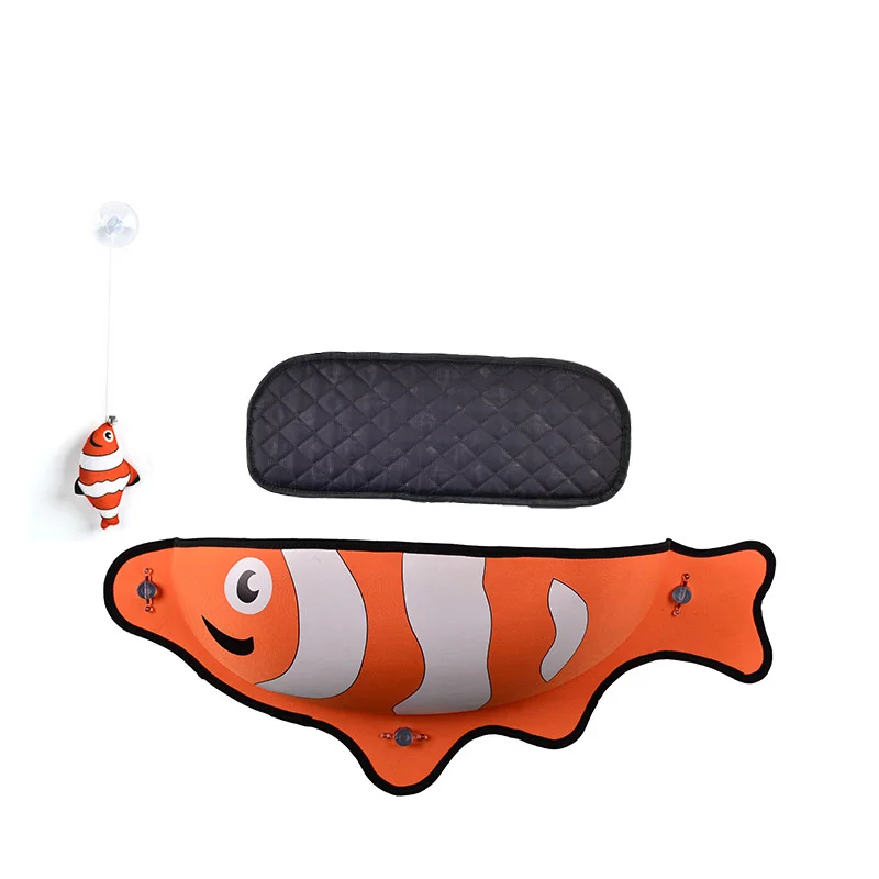 Fish Shape Window Cat Hammock Bed Beautiful Firm Pod Lounger Suction Cups Warm Cute Bed Pet Cat Soft and Comfortable Rest House
Fish Shape Window Cat Hammock Bed Beautiful Firm Pod Lounger Suction Cups Warm Cute Bed Pet Cat Soft and Comfortable Rest House