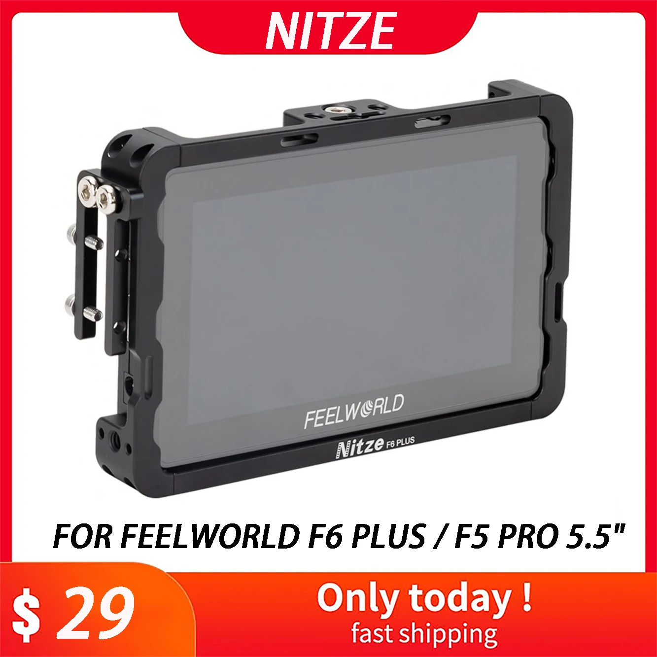 Клетка Nitze для монитора Feelworld F6 Plus / F5 Pro 5,5 дюйма с зажимом кабеля HDMI для экрана монитора защитный зажим для кабеля
Клетка Nitze для монитора Feelworld F6 Plus / F5 Pro 5,5 дюйма с зажимом кабеля HDMI для экрана монитора защитный зажим для кабеля